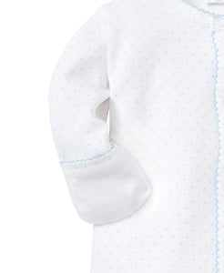 Kissy Kissy White and Blue Dots Print Footie