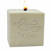 Personalized 4" Palm Wax Candle