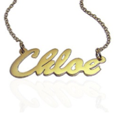 Nameplate Necklace in Chloe Script