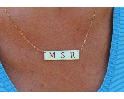 Hand Pierced Nameplate Necklace