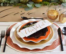 Brown Paper Plate Dinner Setting