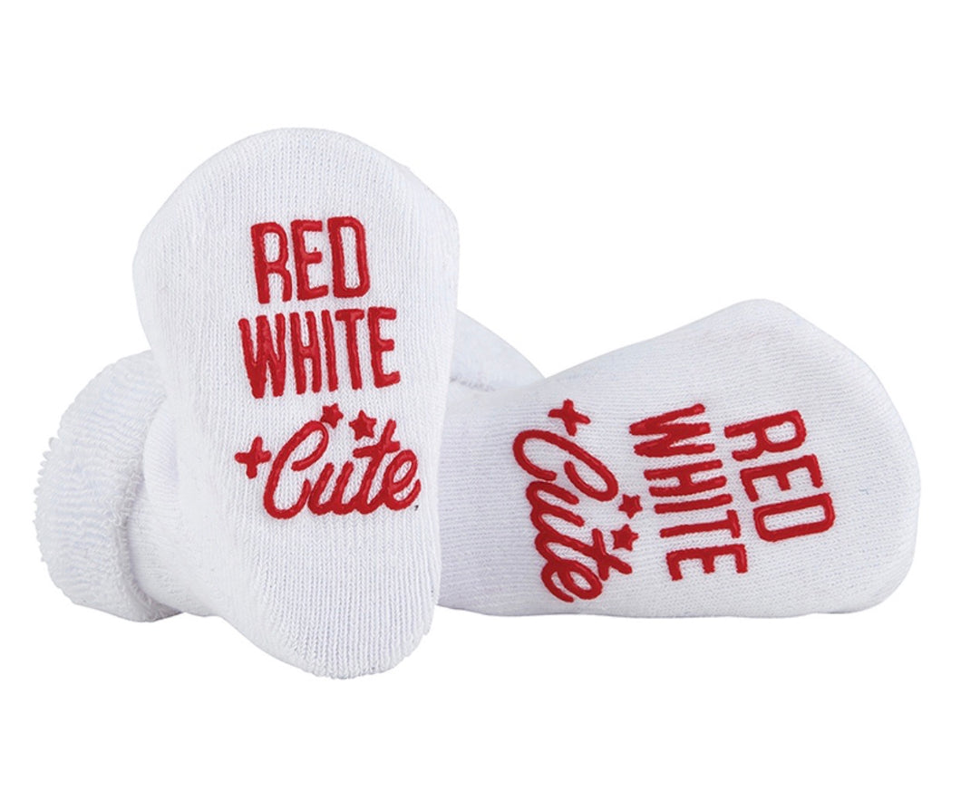 Red, White + Cute! Baby Socks
