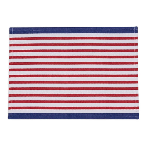 Red and Blue Nautical Striped Placemats