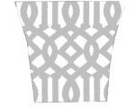 Grey Fretwork Cachepot Candle