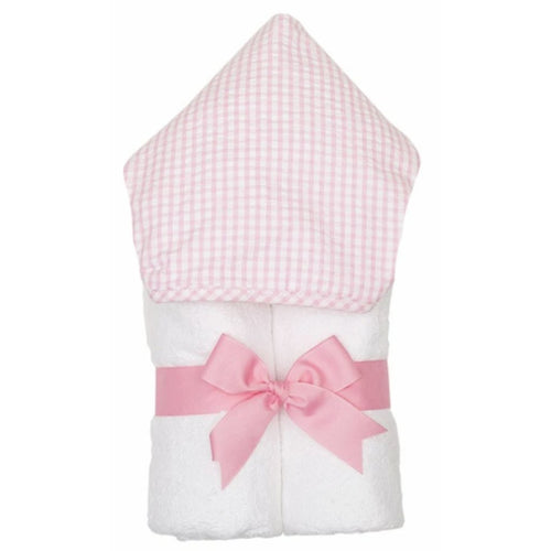 Pink Gingham Hooded Towel
