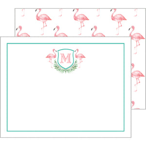 Pink Flamingo Flat Notecard